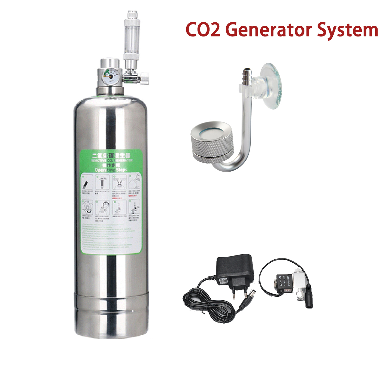 Marine Aquarium Reactors - Aquarium CO2 Generator system Kit Stainless