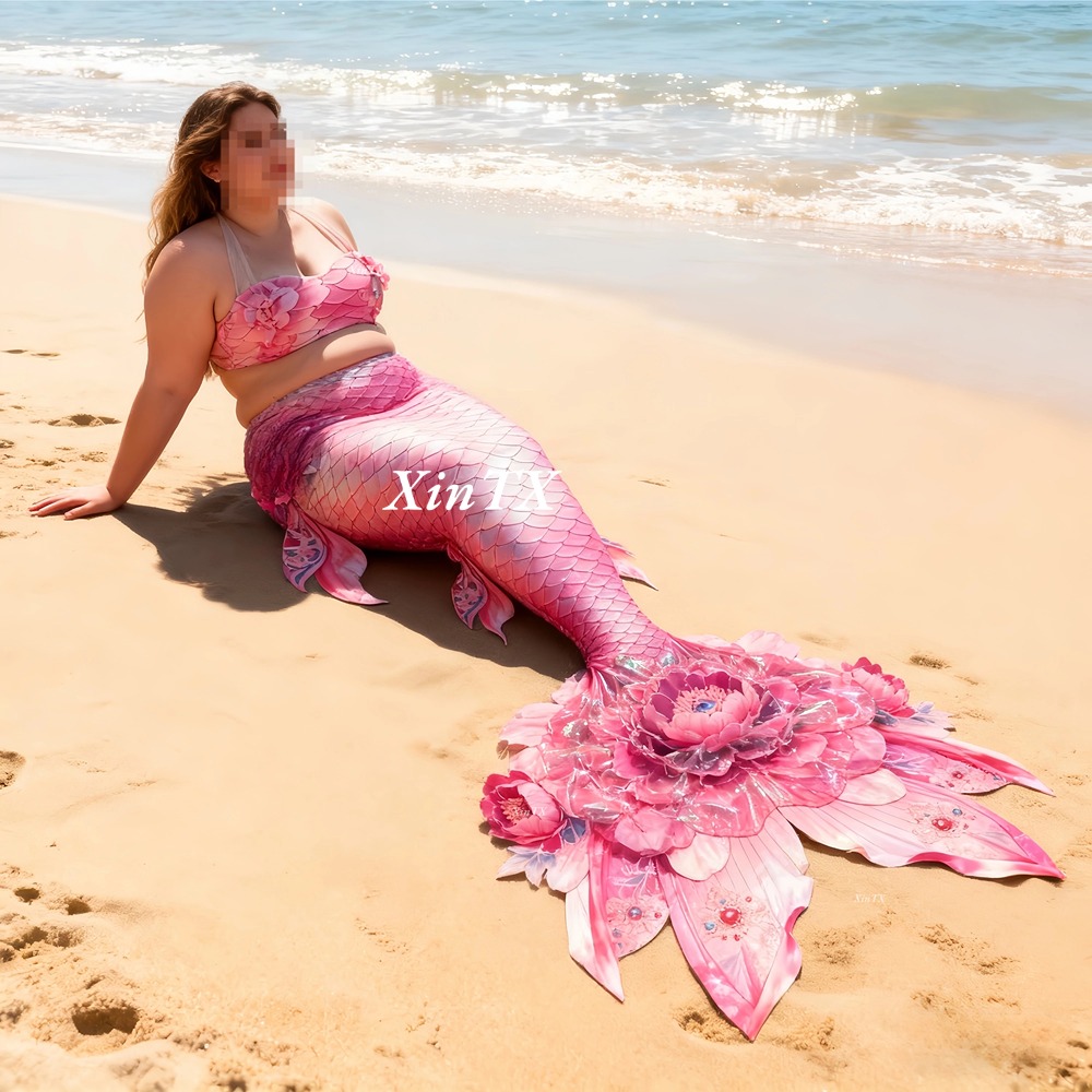 Aquarium & Marine Museum Universiti Malaysia Sabah Kota Kinabalu Sabah - Mermaid Tail Peony Flower Plus-Size Women