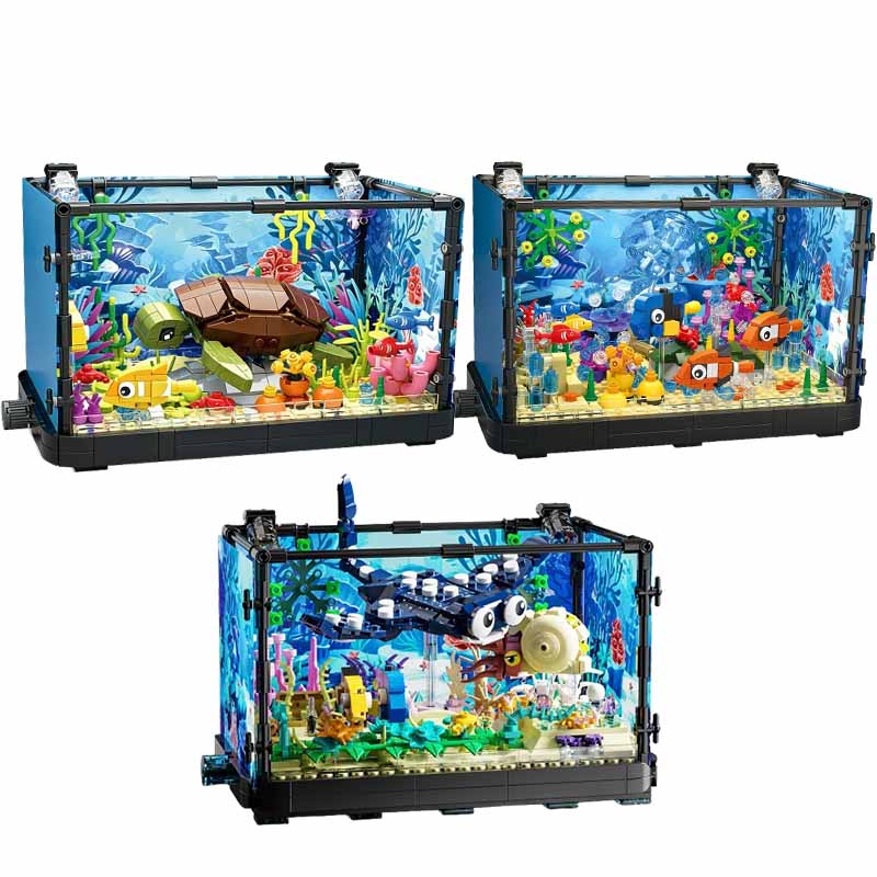 Aquarium Marine Tank - Fish Tank Building Block Set with