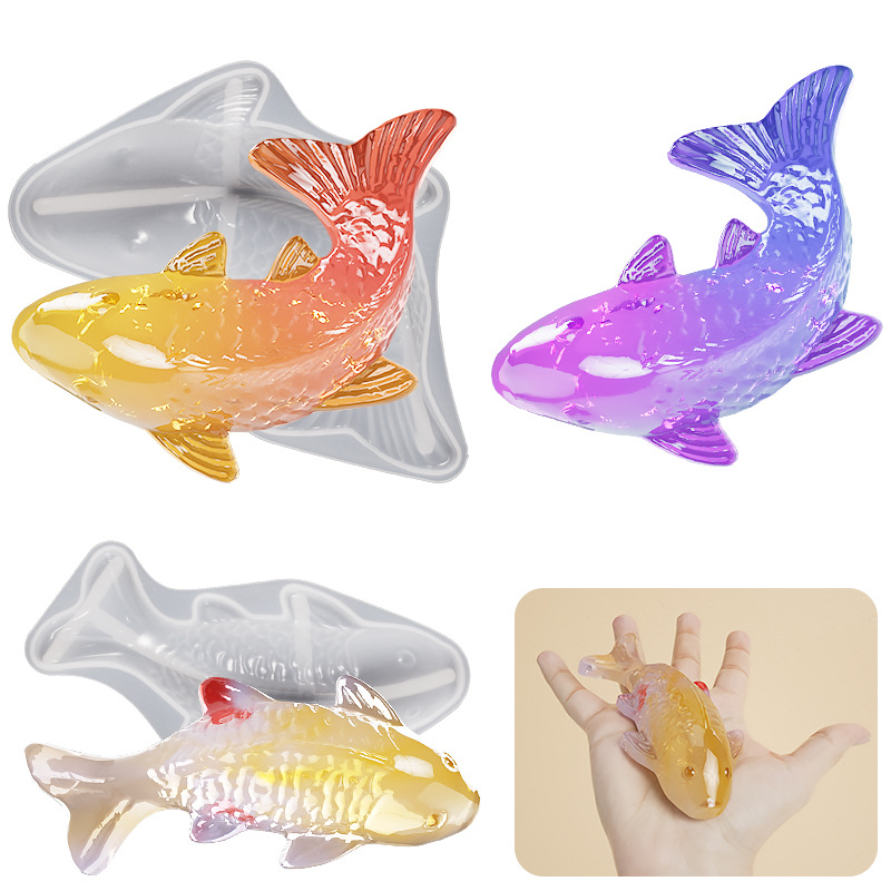 3D Koi Fish Shaped Epoxy Resin - Aquarium Marine Tank 评论和价格