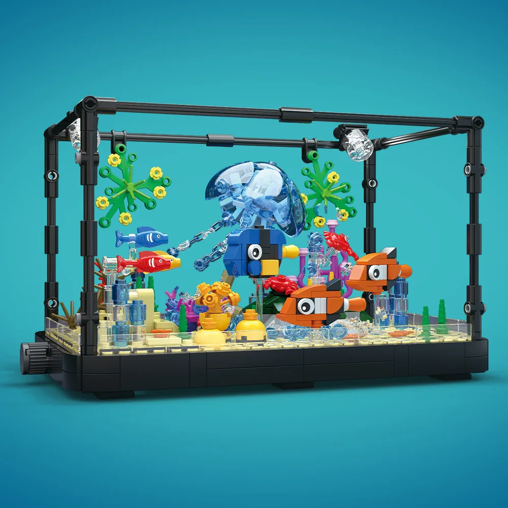 Fish Tank Building Block Set w - Aquarium Marine Tank 评论和价格