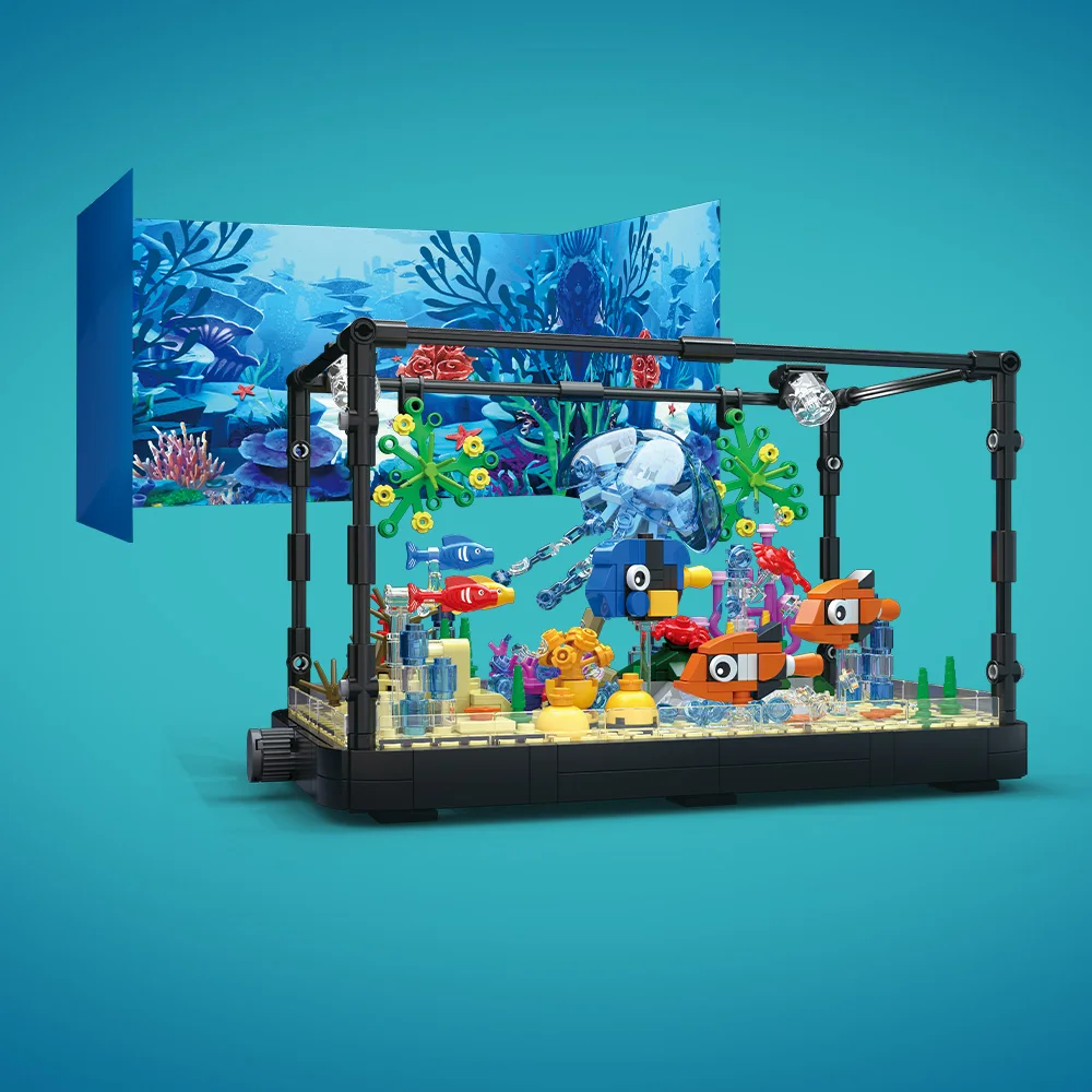 Fish Tank Building Block Set w - Aquarium Marine Tank 评论和价格