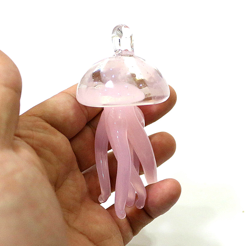 Pink Jellyfish Glass Pendant C - Aquarium And Marine 评论和价格