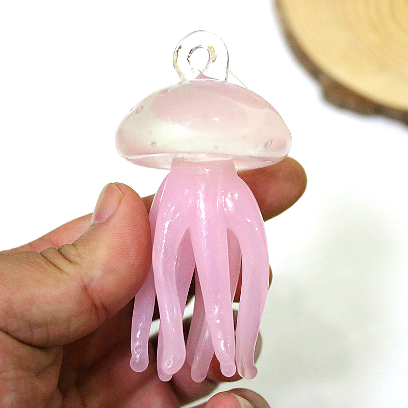 Pink Jellyfish Glass Pendant C - Aquarium And Marine 评论和价格